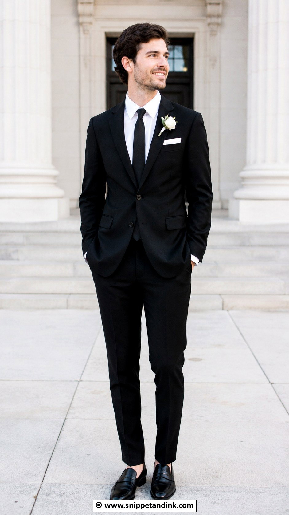 Black Suit For Courthouse Wedding - Snippet and Ink - 30 Black Suit Wedding Ideas