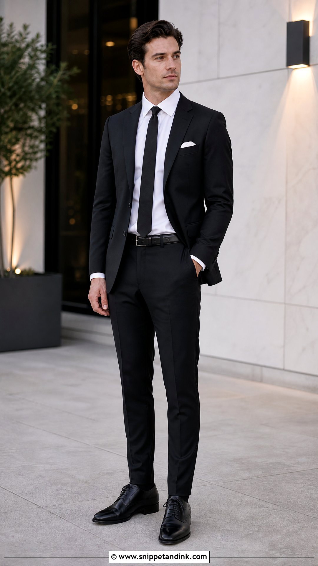 Black Suit Groomsman Outfit - Snippet and Ink - 25 Groomsman Outfits