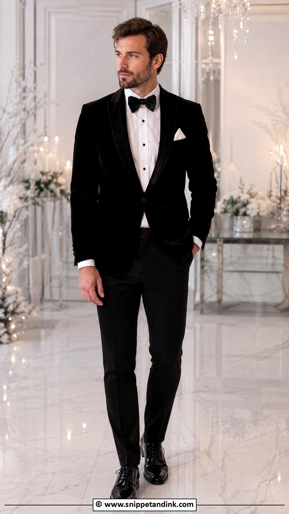 Black Suit With Velvet Jacket - Snippet and Ink - 30 Black Suit Wedding Ideas