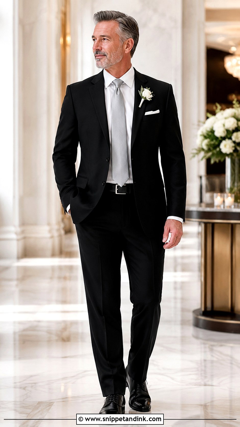 Black Suit With White Shirt - Snippet and Ink - 25 Father of the Bride Suit Ideas