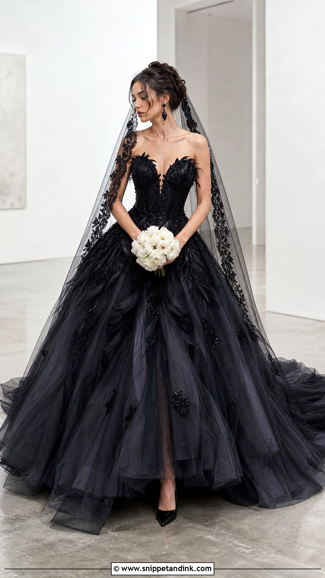 Black Swan Wedding Dress - Snippet and Ink - 25 Swan Wedding Dress Ideas