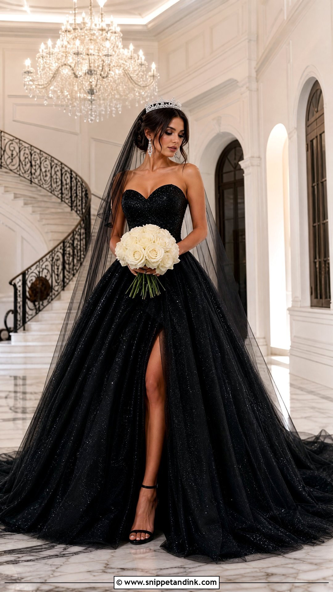Black Sweetheart Princess Wedding Dress - Snippet and Ink - 20 Princess Wedding Dresses Black