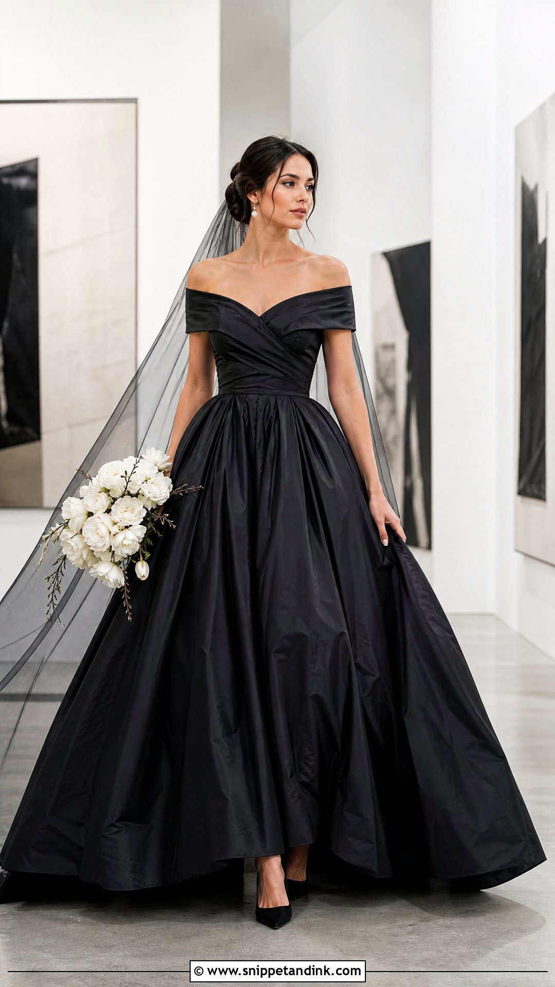 Black Taffeta Wedding Dress - Snippet and Ink - 25 Taffeta Wedding Dress Ideas