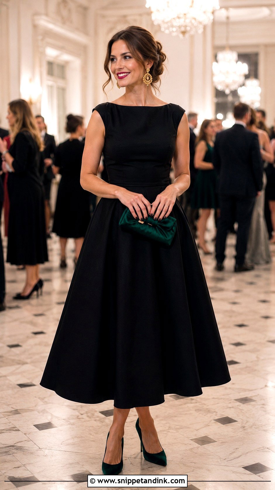 Black Tea Length Wedding Dress Outfit - Snippet and Ink - 20 Classy Dress Outfits for Wedding