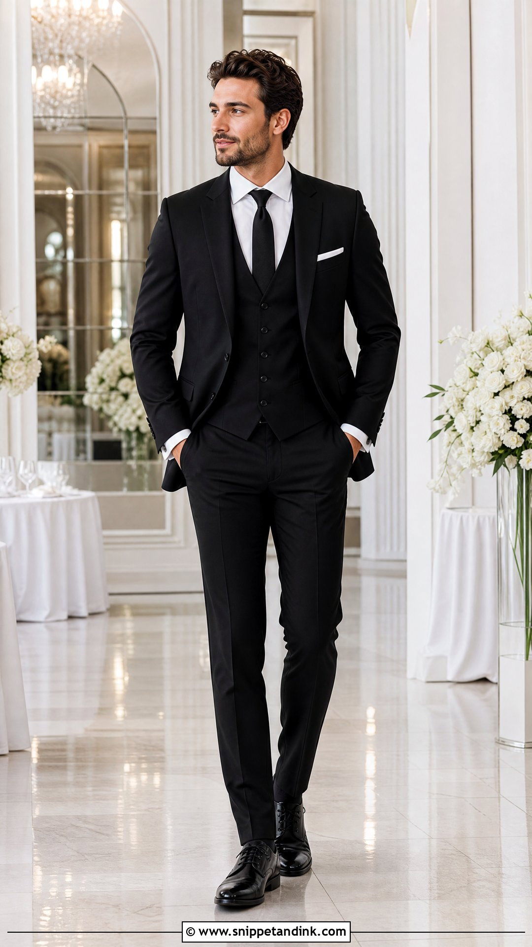 Black Three Piece Wedding Suit - Snippet and Ink - 20 Three Piece Suit Wedding Ideas