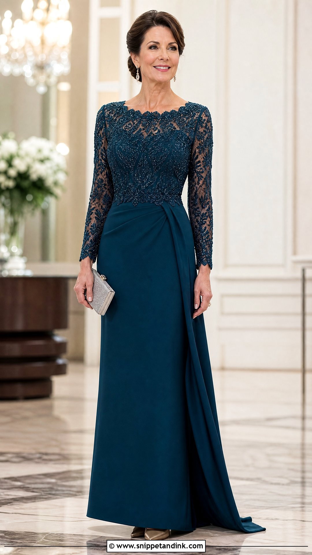 Black Tie Beaded Wedding Sponsor Gown - Snippet and Ink - 20 Wedding Sponsors Outfit Ideas