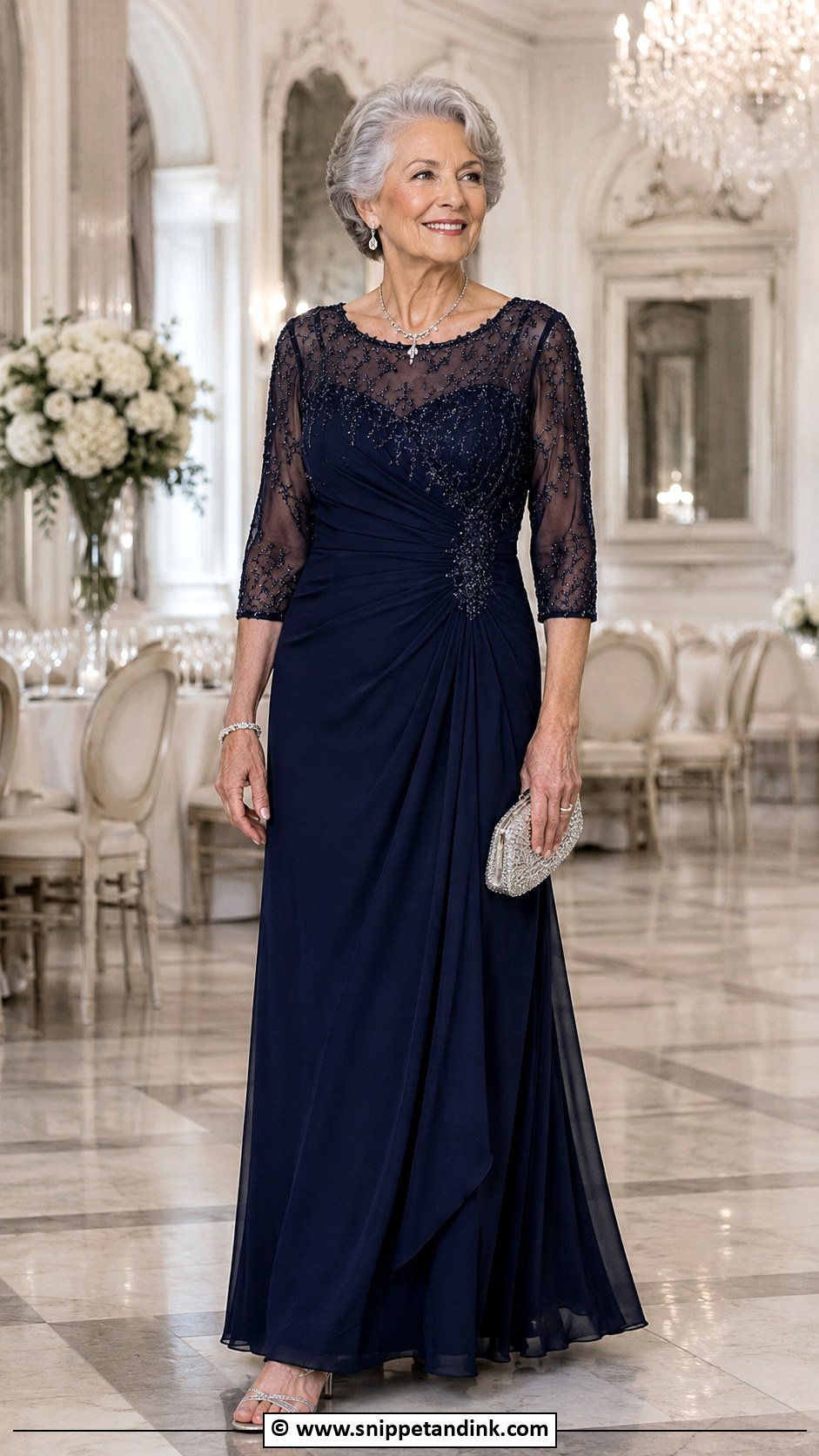 Black Tie Grandmother Wedding Gown - Snippet and Ink - 30 Grandmother Wedding Outfit Ideas