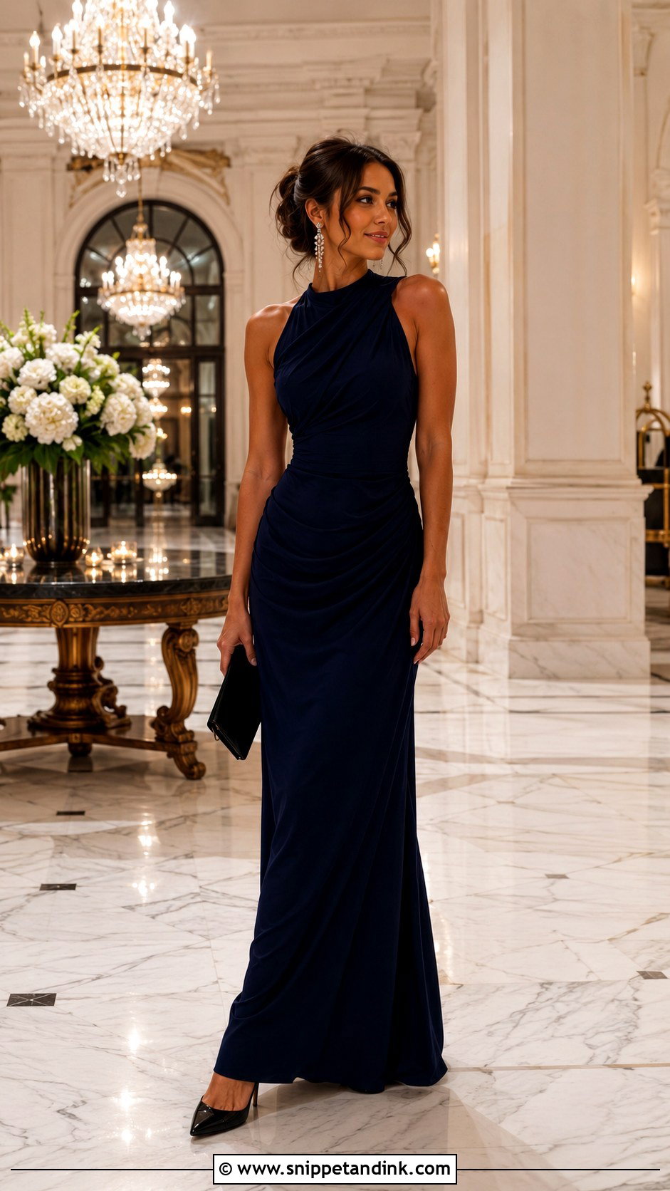 Black Tie Maxi Dress Wedding Outfit - Snippet and Ink - 25 Aesthetic Wedding Outfits