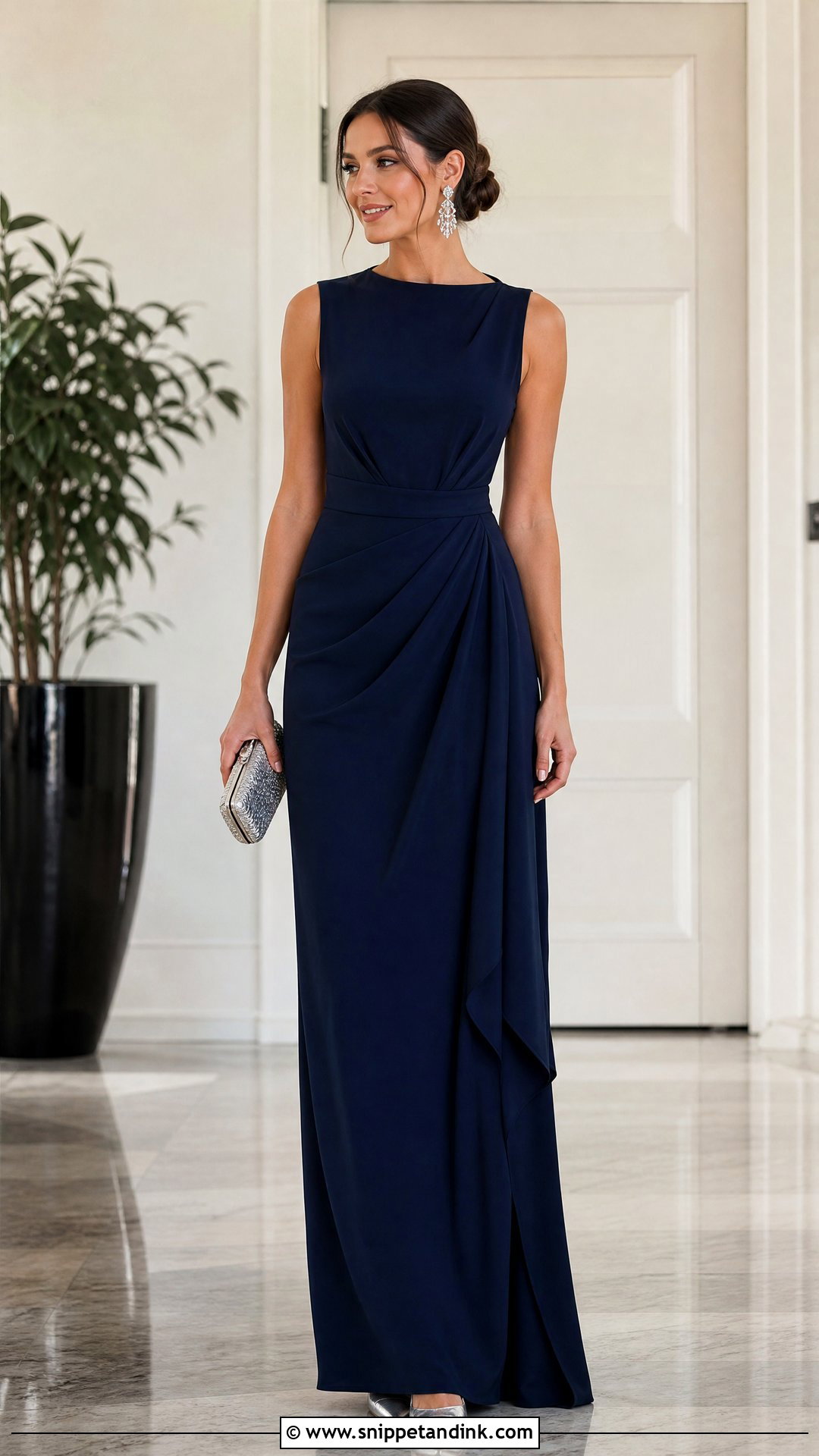 Black Tie Navy Gown - Snippet and Ink - 25 Black Tie Wedding Dress Ideas