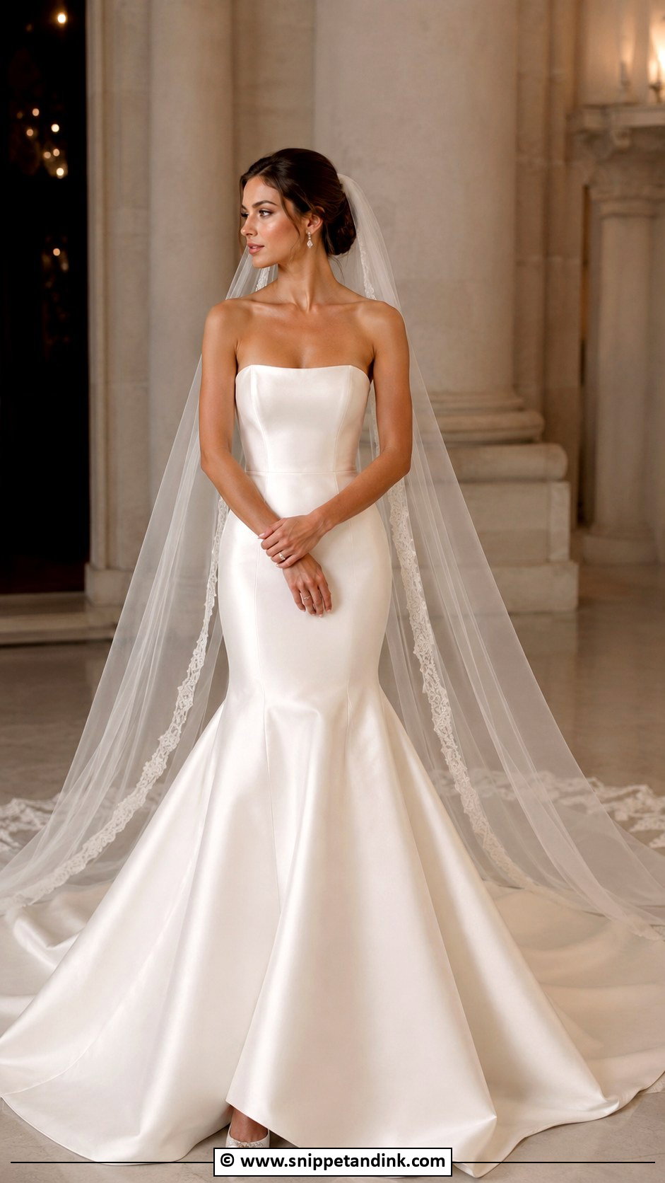 Black Tie Trumpet Wedding Dress - Snippet and Ink - 30 Trumpet Wedding Dress Ideas