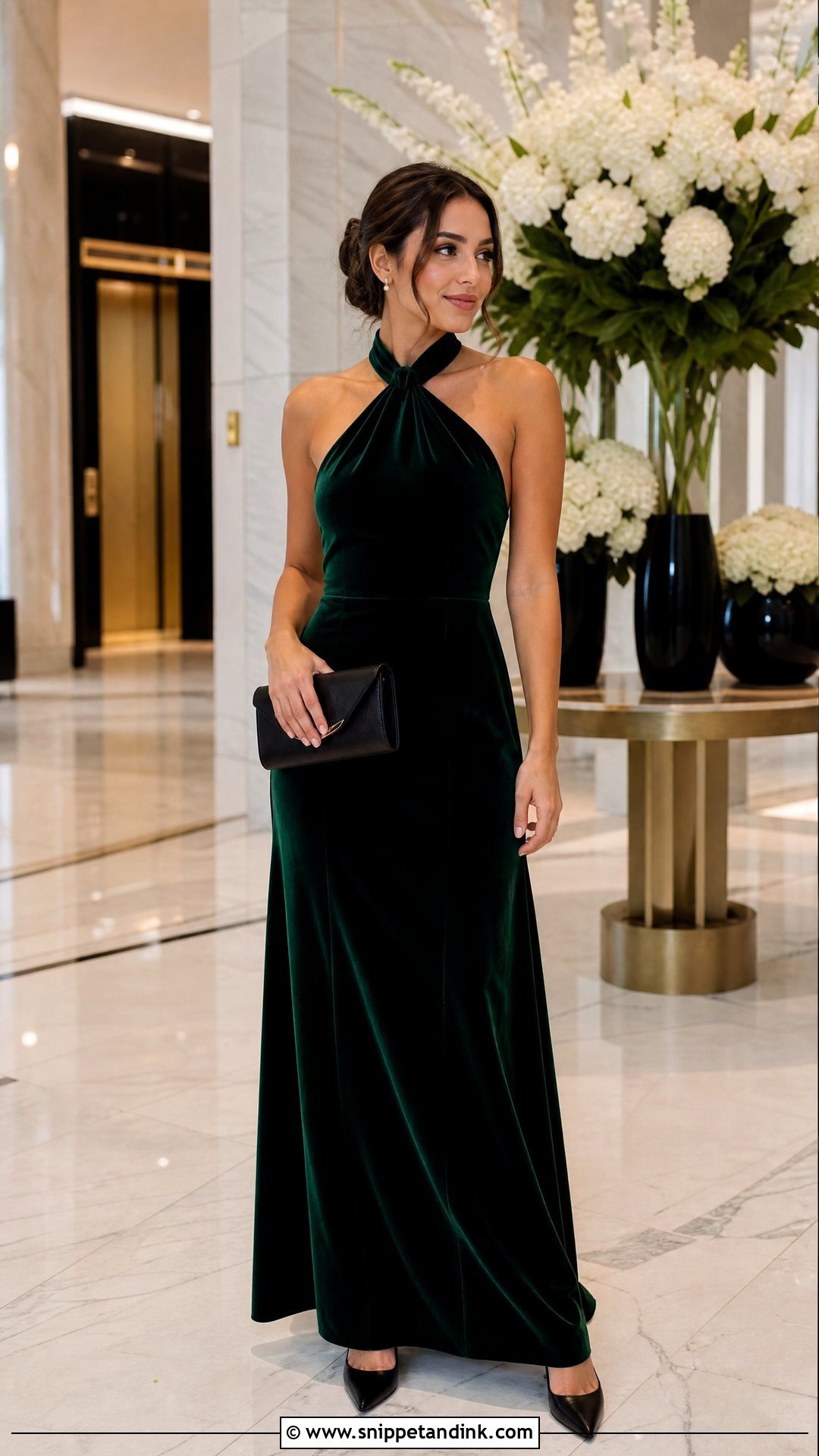 Black Tie Velvet Gown - Snippet and Ink - 25 Black Tie Wedding Dress Ideas