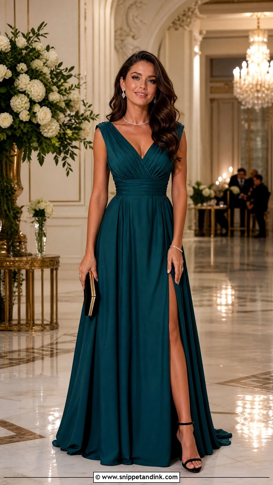 Black Tie Wedding Guest Gown Outfit - Snippet and Ink - 25 Outfits for Wedding Functions