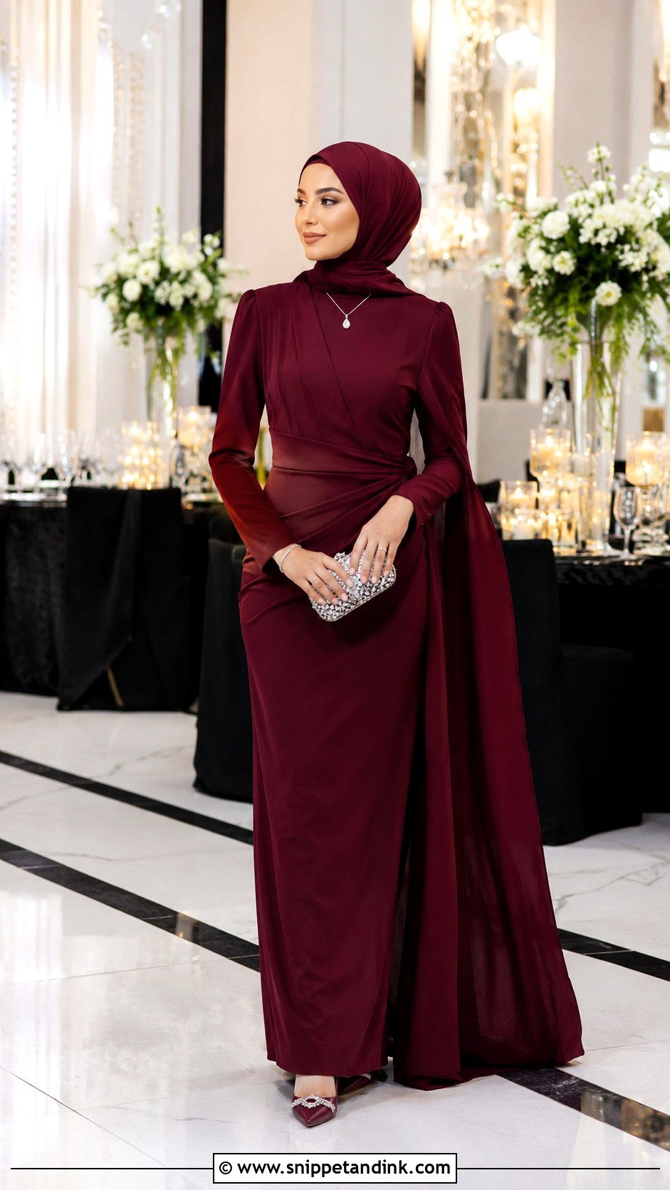 Black Tie Wedding Outfit With Hijab - Snippet and Ink - 25 Hijab Do Wedding Ideas