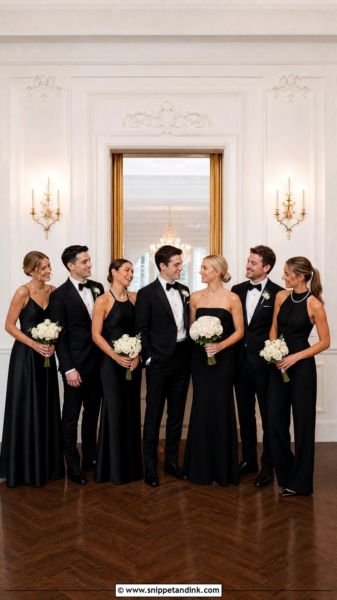 Black Tie Wedding Party Attire - Snippet and Ink - 20 Wedding Party Attire Ideas