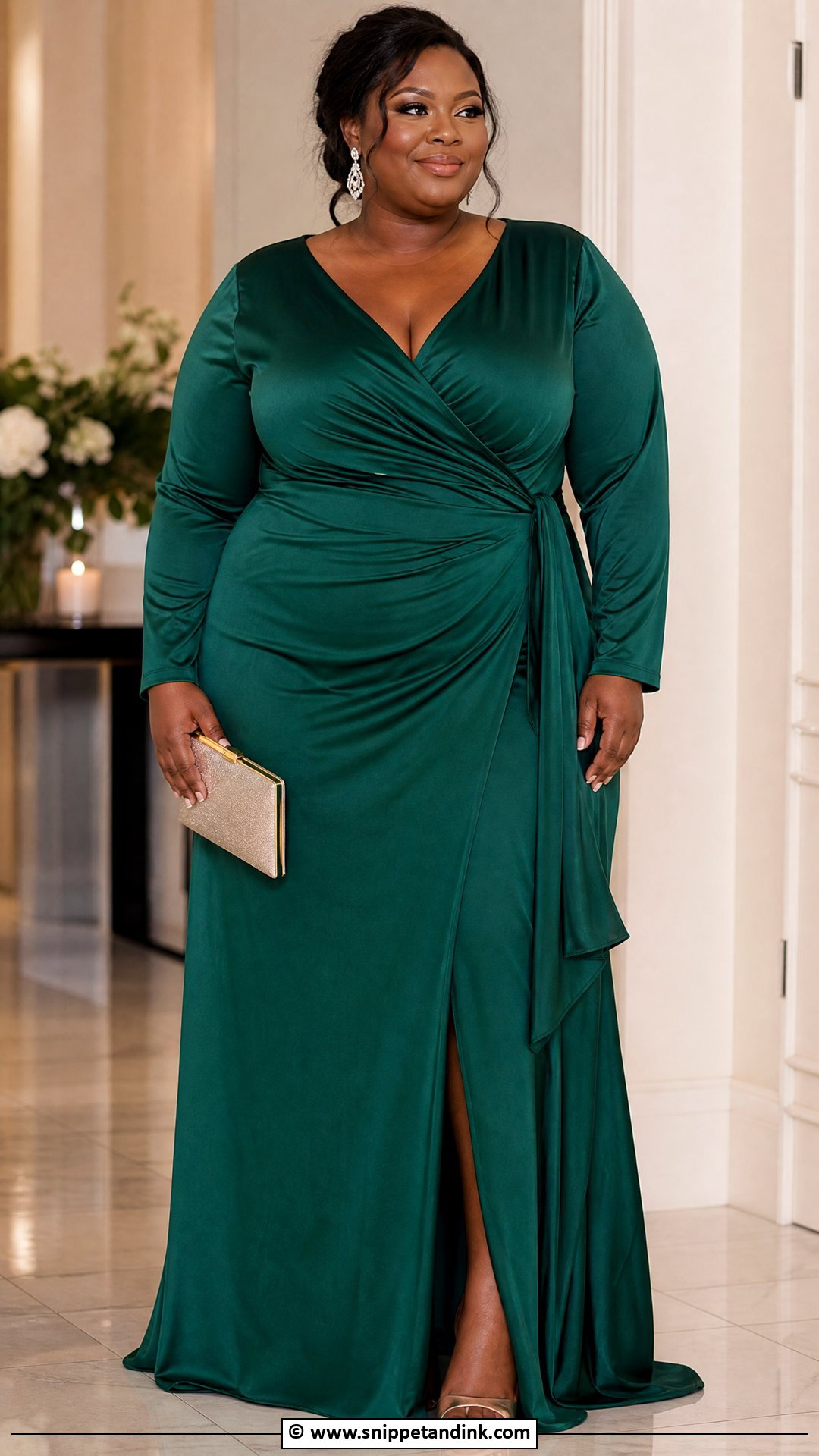 Black Tie Wedding Plus Size Gown Outfit - Snippet and Ink - 35 Black Tie Wedding Ideas
