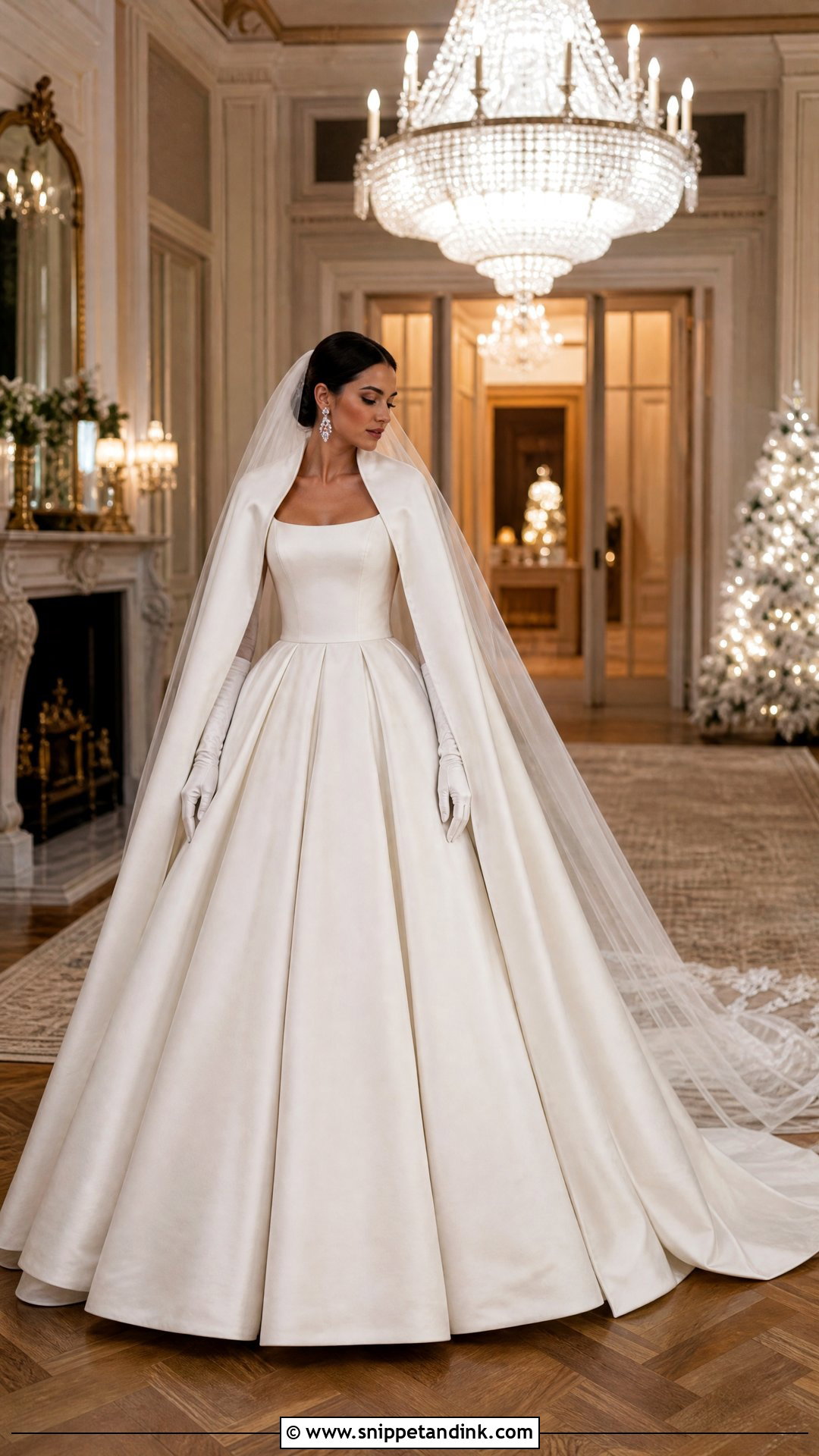 Black Tie Winter Wedding Ball Gown - Snippet and Ink - 25 Winter Wedding Gowns