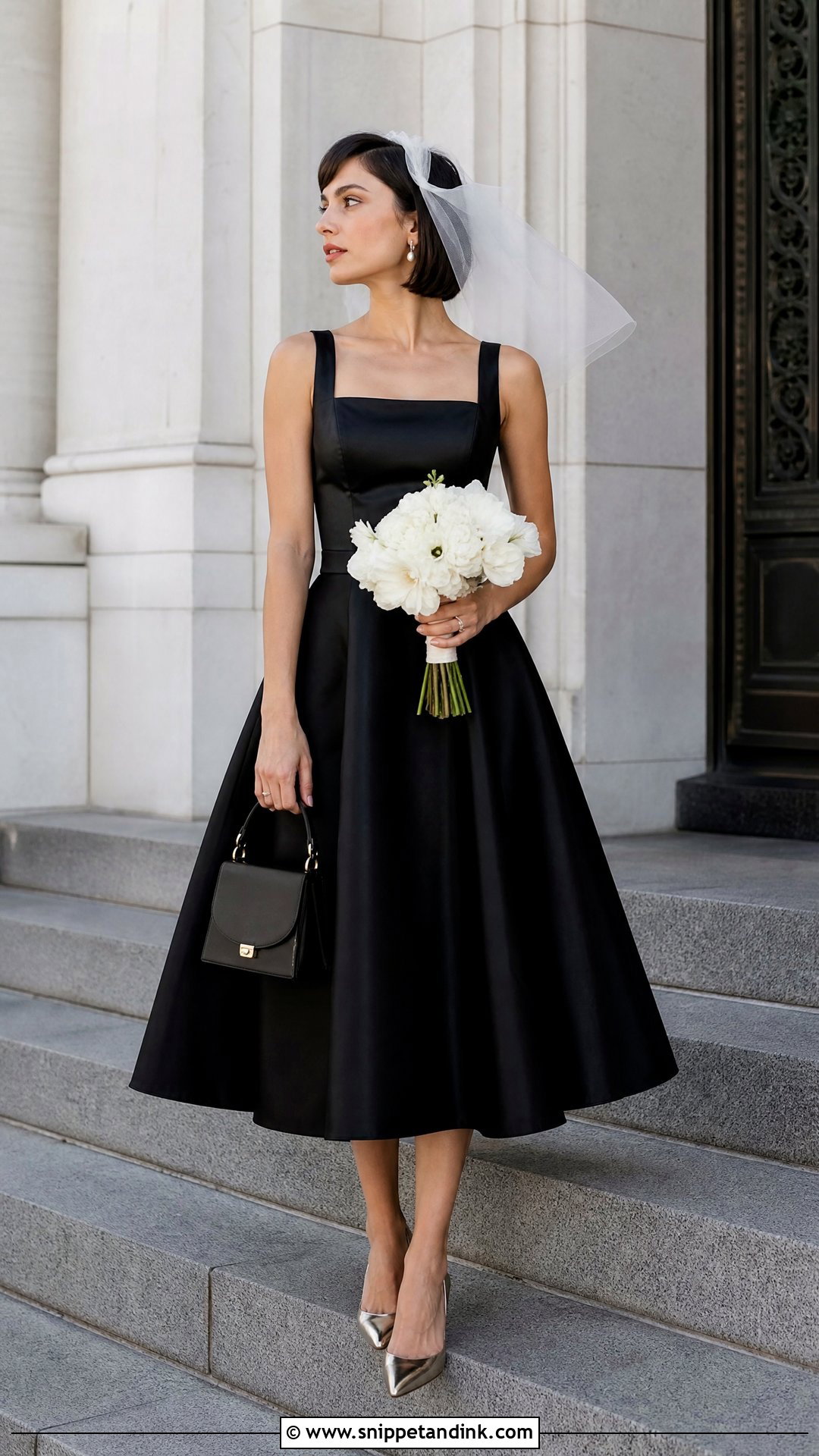 Black Town Hall Wedding Dress - Snippet and Ink - 20 Town Hall Wedding Dress Ideas