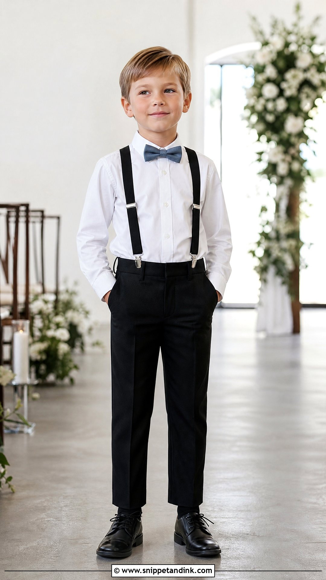Black Trousers And Suspenders Page Boy Outfit - Snippet and Ink - 20 Page Boys Wedding Outfits