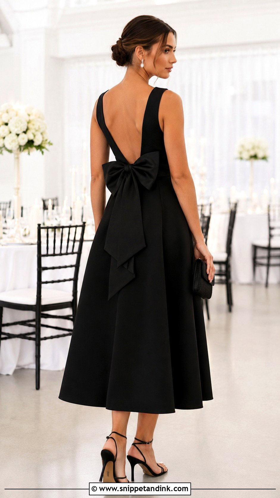 Black Tulle A Line Maid of Honor Dress - Snippet and Ink - 20 Black Maid of Honor Dress Ideas