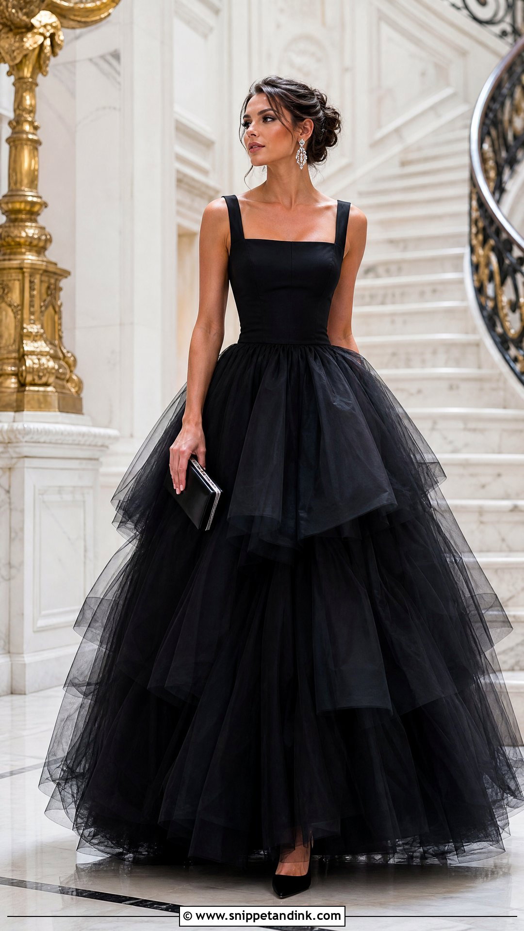 Black Tulle Ball Gown Outfit - Snippet and Ink - 20 Womens Gown Ideas