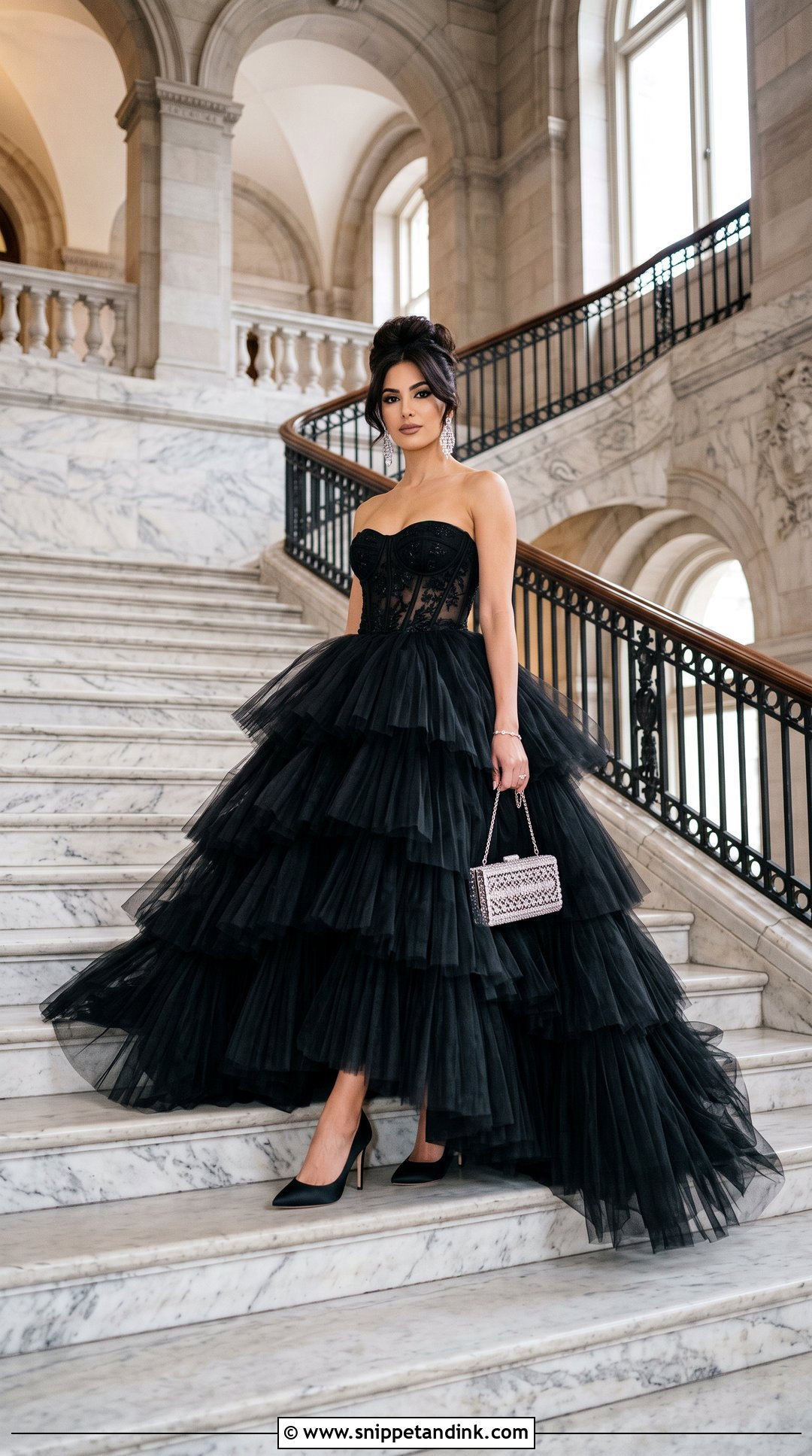 Black Tulle Huge Ball Gown - Snippet and Ink - 20 Huge Ball Gowns