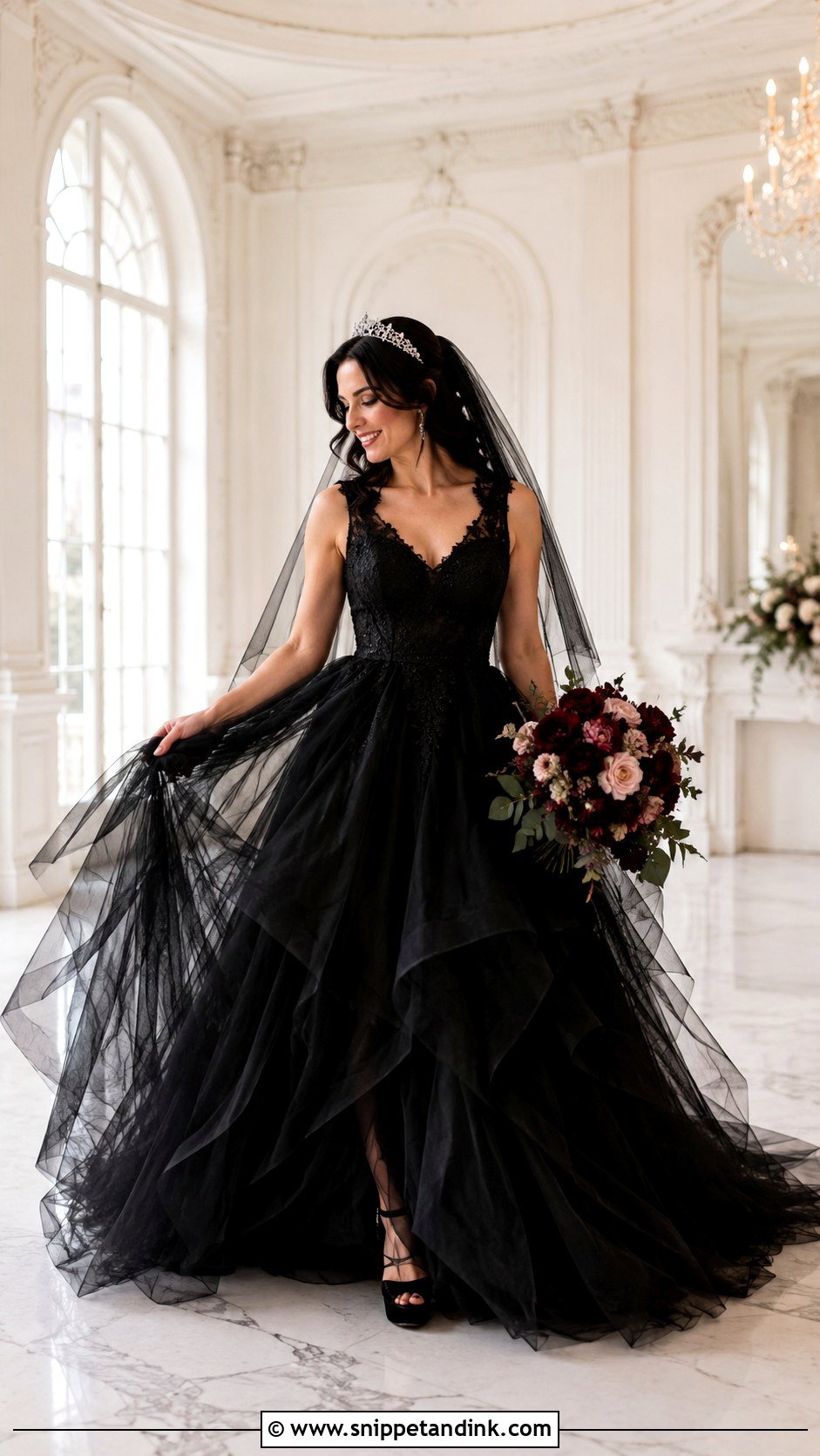 Black Tulle Mavis Wedding Dress - Snippet and Ink - 20 Mavis Wedding Dress Ideas