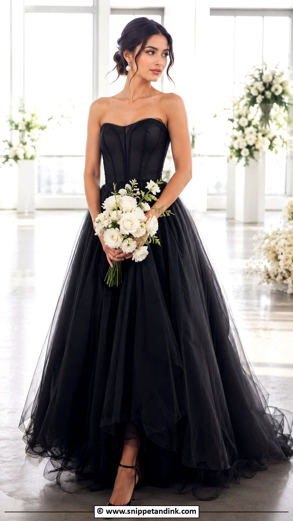 Black Tulle Wedding Dress - Snippet and Ink - 30 Tulle Wedding Dress Ideas