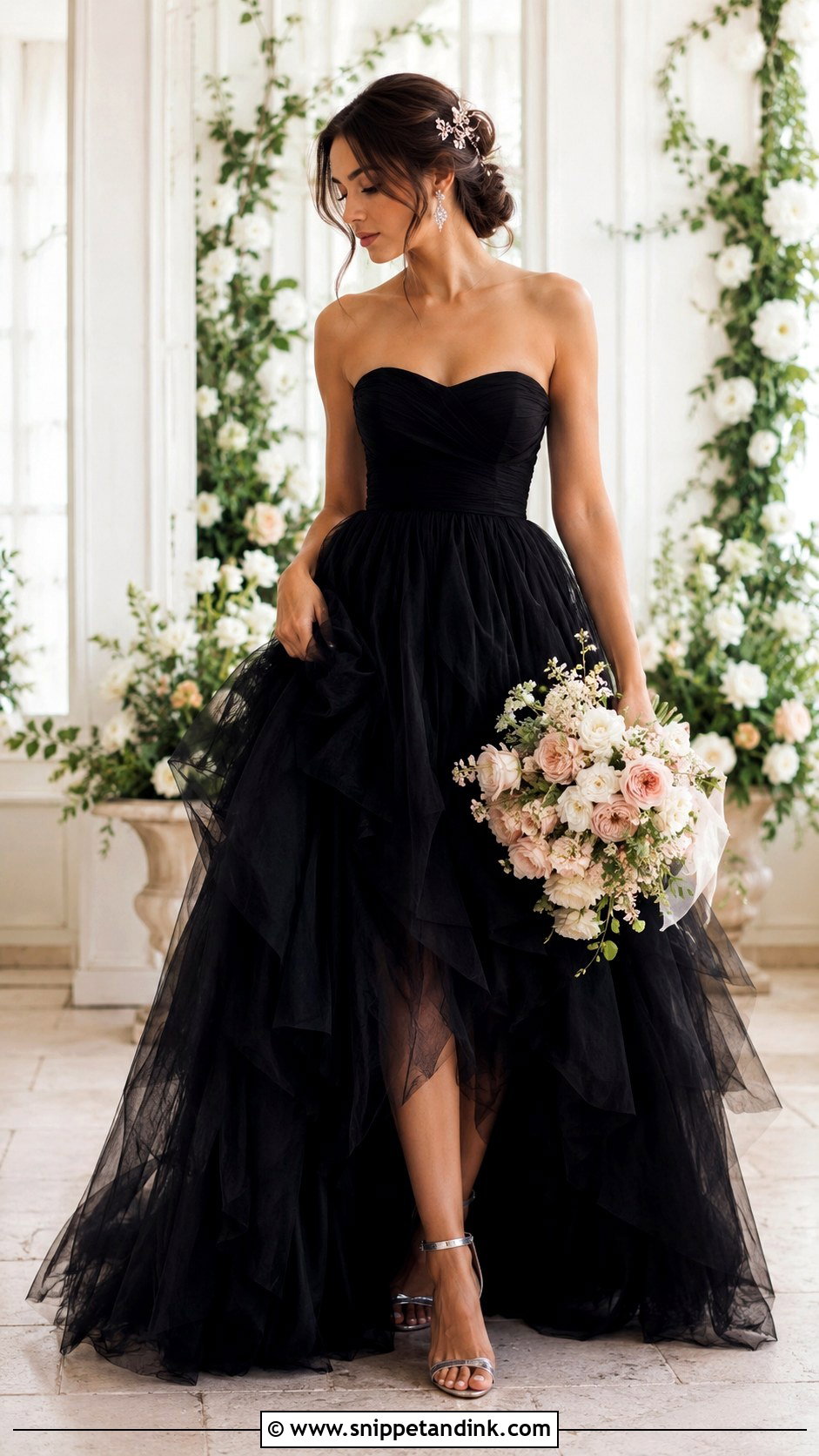 Black Tulle Wedding Dress - Snippet and Ink - 25 Black Wedding Dress Aesthetic Ideas