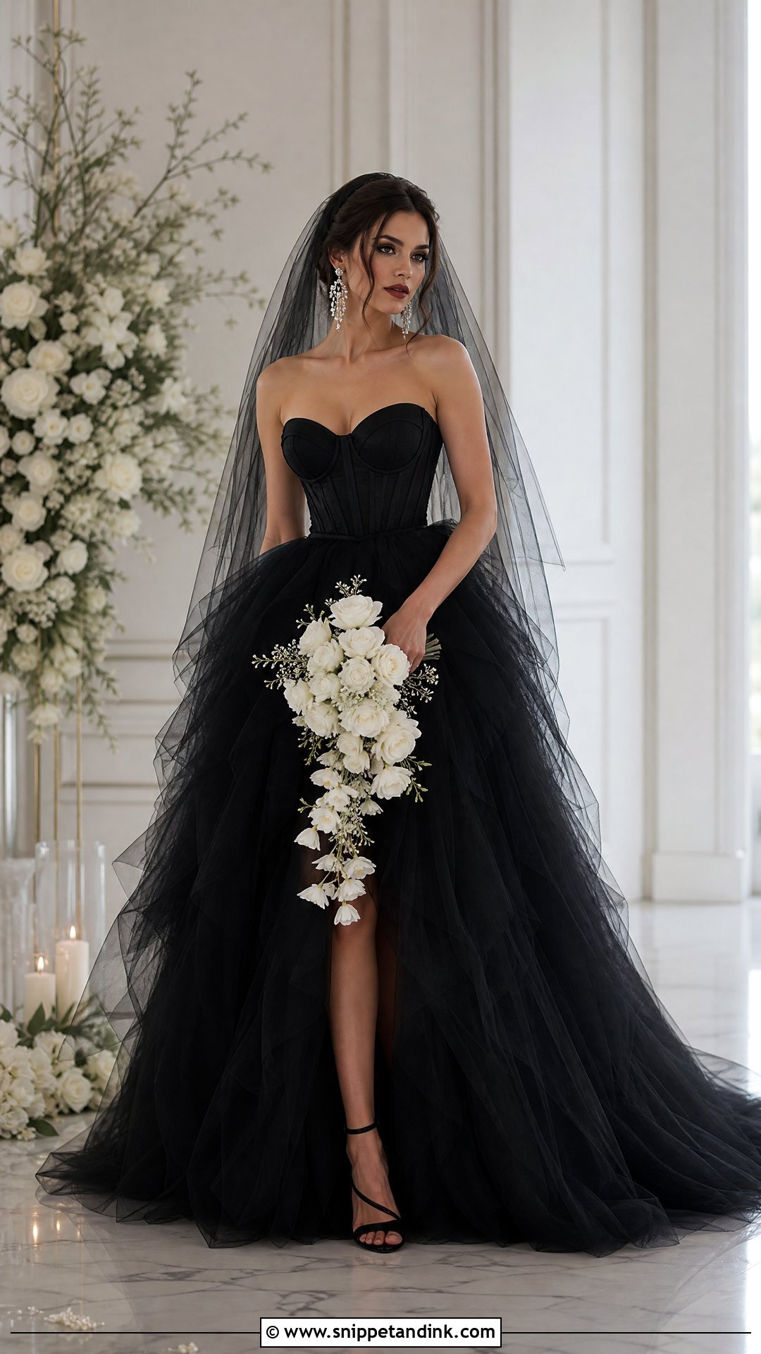 Black Tulle Wedding Dress - Snippet and Ink - 25 Edgy Wedding Dress Ideas