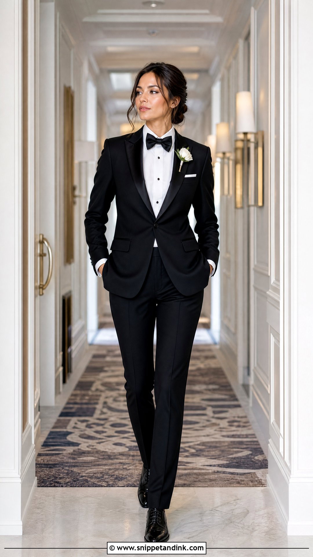 Black Tuxedo Bridal Party Outfit - Snippet and Ink - 25 Black Bridal Party Ideas