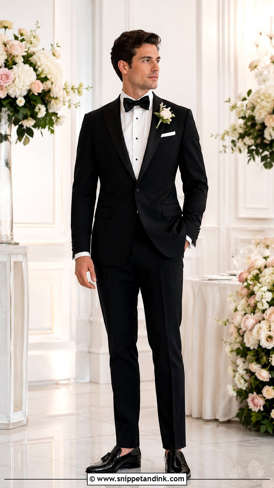 Black Tuxedo Bridesman Attire - Snippet and Ink - 20 Bridesmen Attire Ideas