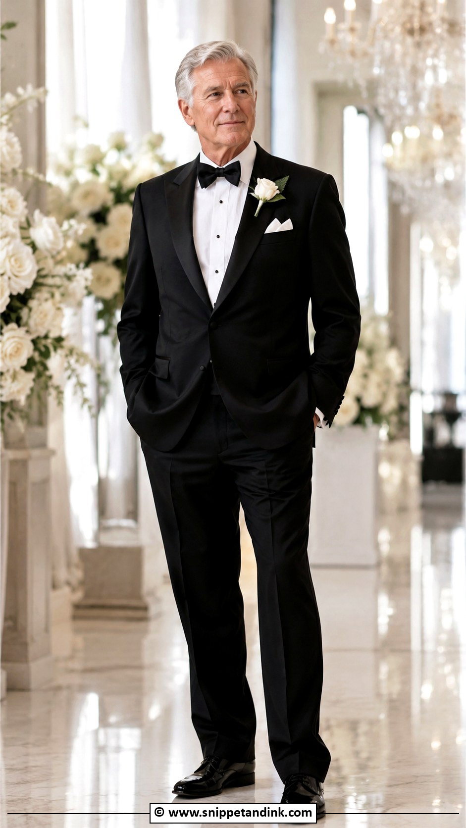 Black Tuxedo Father Of The Bride Attire - Snippet and Ink - 30 Father of the Bride Attire Ideas