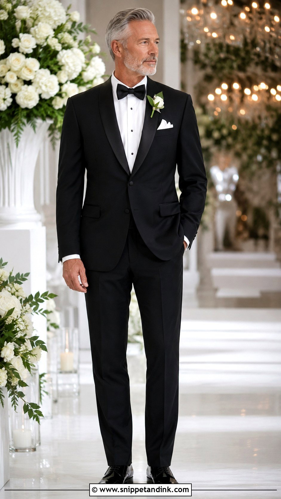 Black Tuxedo Father Of The Bride Outfit - Snippet and Ink - 30 Father of the Bride Outfit Ideas