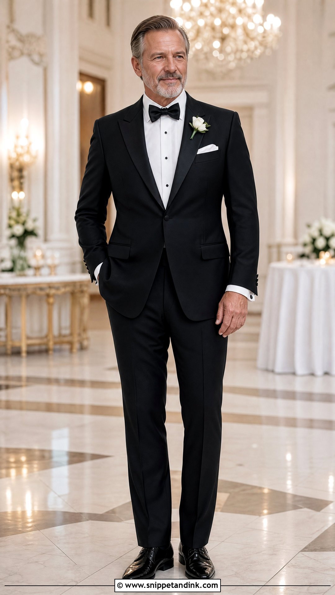 Black Tuxedo Father Wedding Outfit - Snippet and Ink - 20 Wedding Outfit for Father Ideas