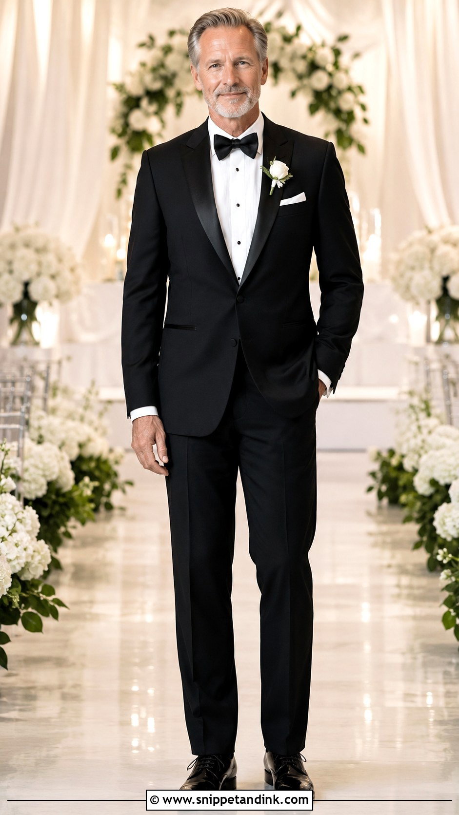 Black Tuxedo Father of Bride Outfit - Snippet and Ink - 20 Father of Bride Outfit Ideas