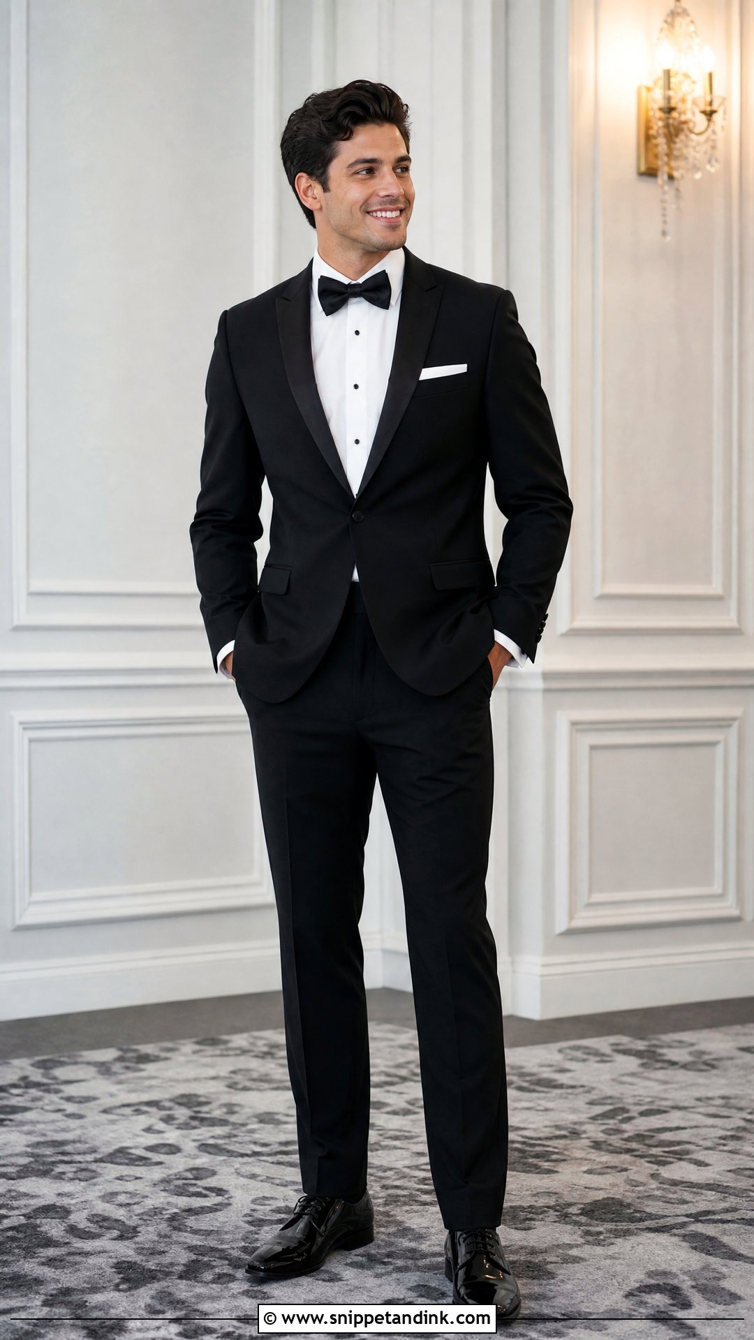 Black Tuxedo Groomsman Outfit - Snippet and Ink - 25 Groomsman Outfits