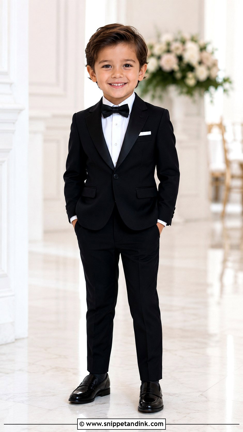 Black Tuxedo Little Boy Wedding Outfit - Snippet and Ink - 20 Little Boy Wedding Outfit Ideas