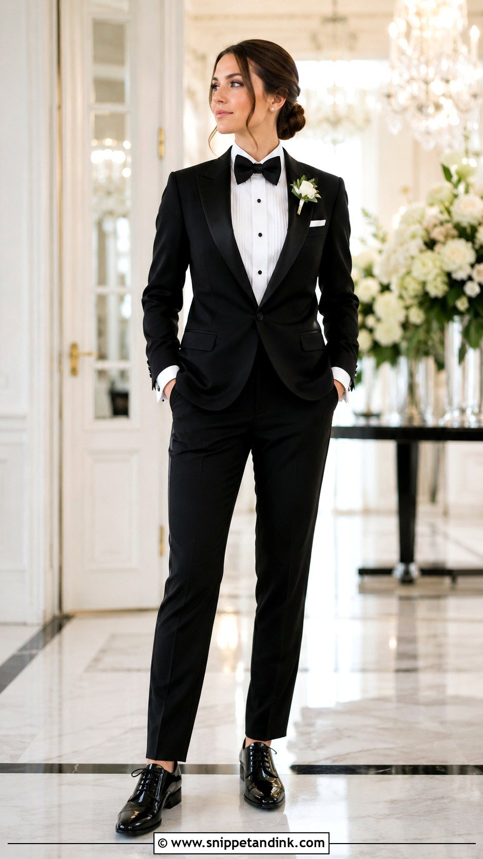 Black Tuxedo Masc Wedding Look - Snippet and Ink - 20 Masc Wedding Dress Ideas
