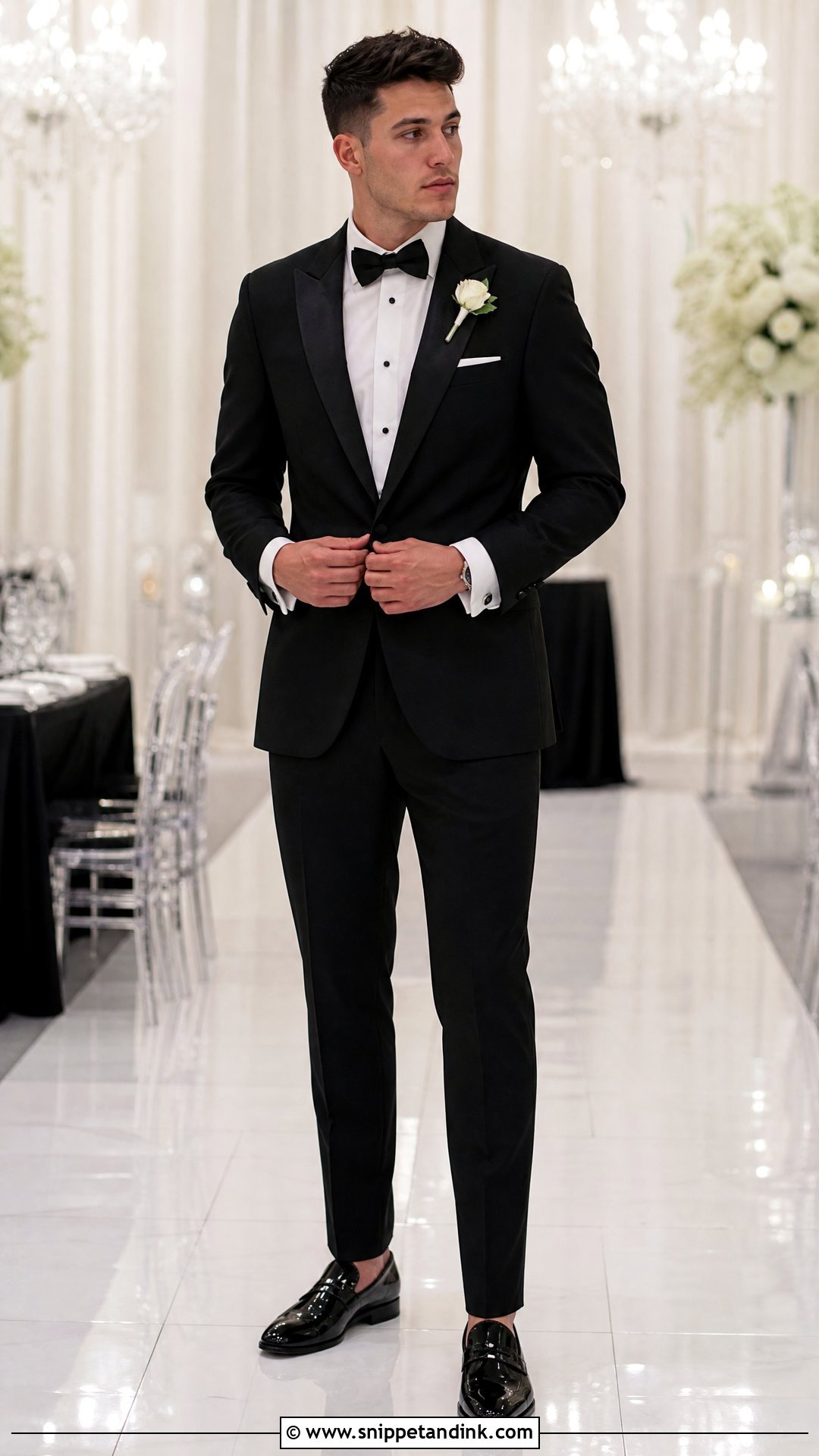 Black Tuxedo Masc Wedding Outfit - Snippet and Ink - 25 Masc Wedding Outfits