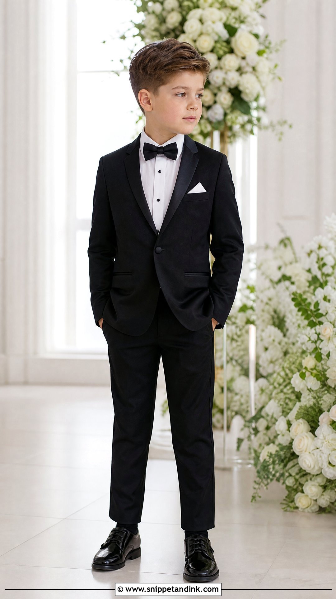 Black Tuxedo Page Boy Outfit - Snippet and Ink - 20 Page Boys Wedding Outfits