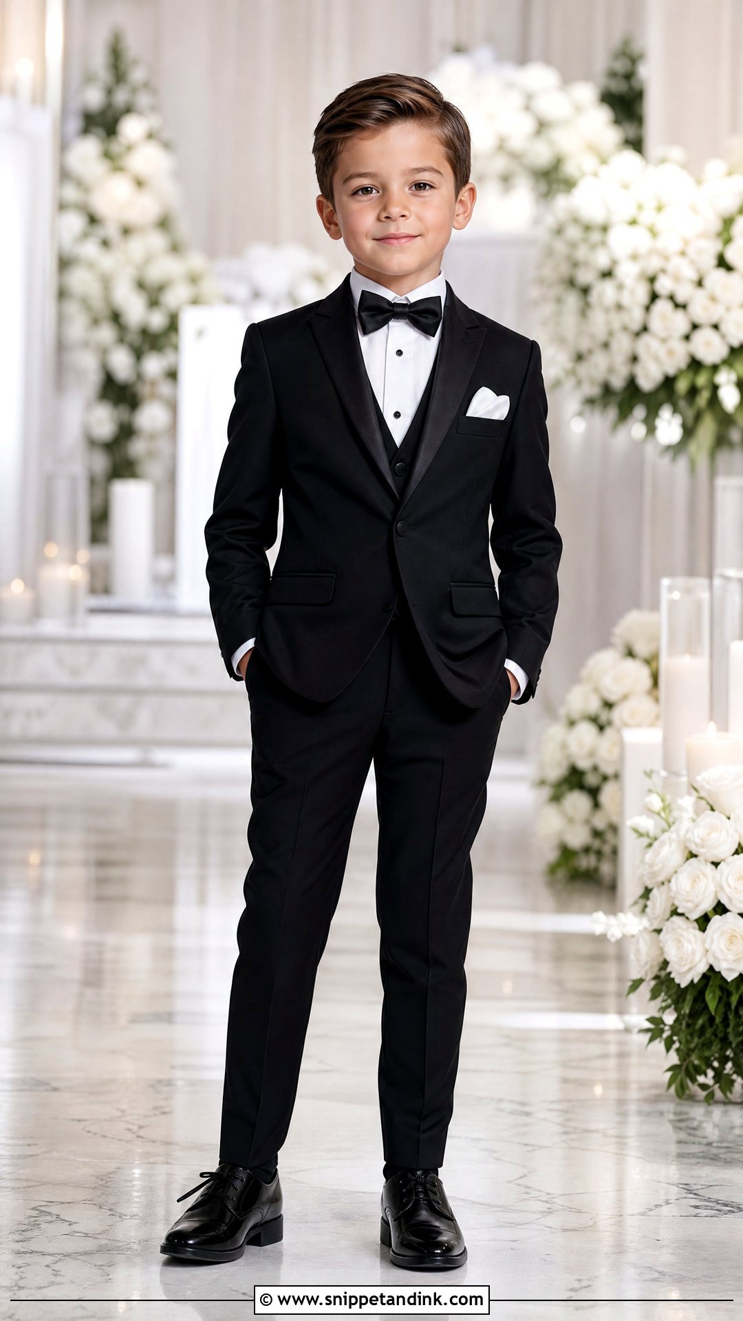 Black Tuxedo Wedding Outfit for Boys - Snippet and Ink - 20 Wedding Outfit for Boys Kids Ideas