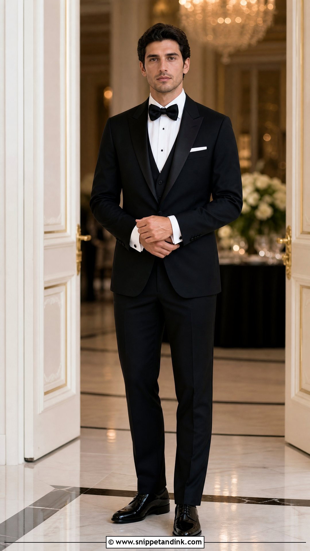 Black Tuxedo Wedding Usher Outfit - Snippet and Ink - 20 Usher Wedding Outfits