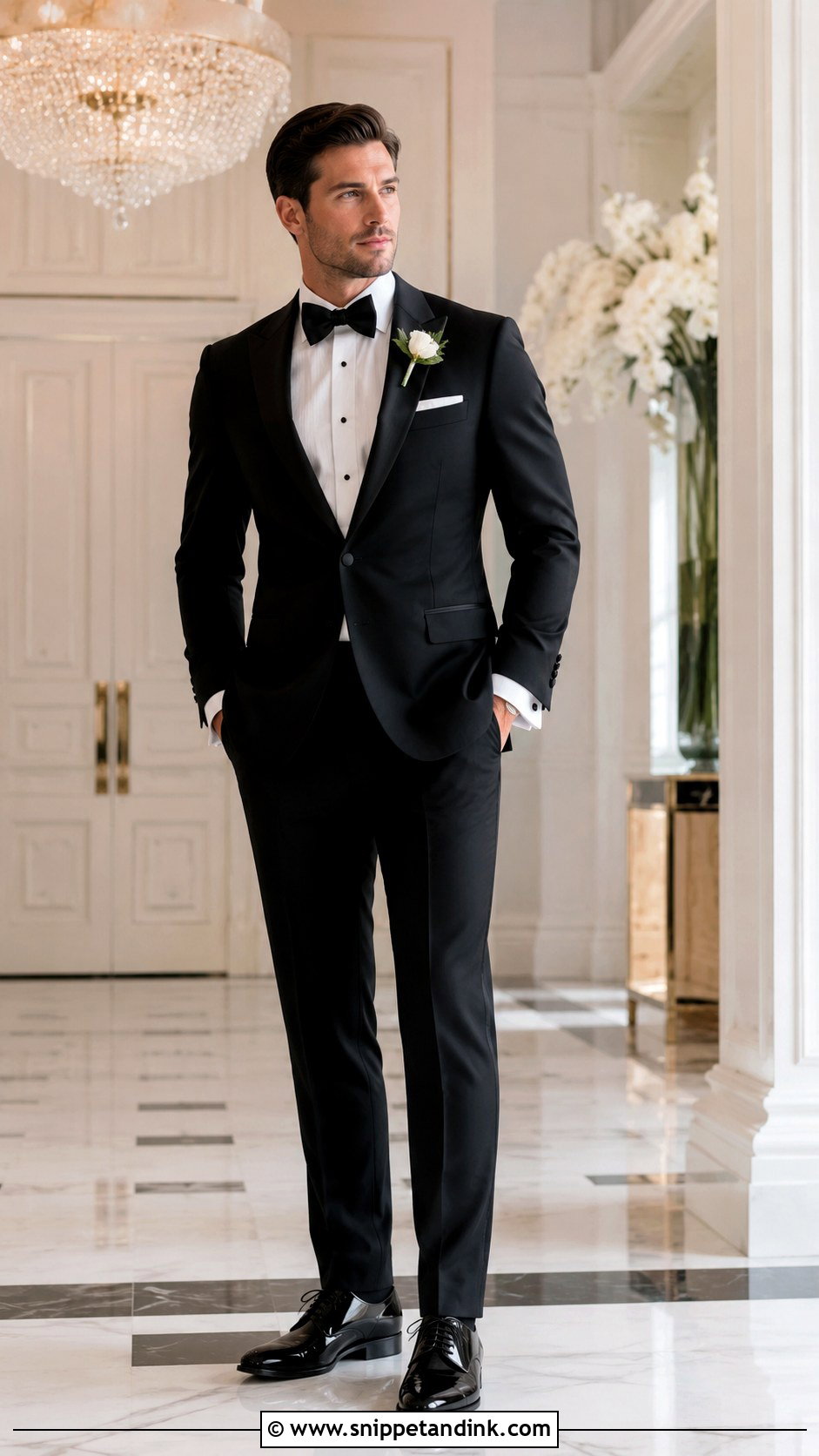 Black Tuxedo With Black Bow Tie - Snippet and Ink - 20 Bow Tie Wedding Ideas