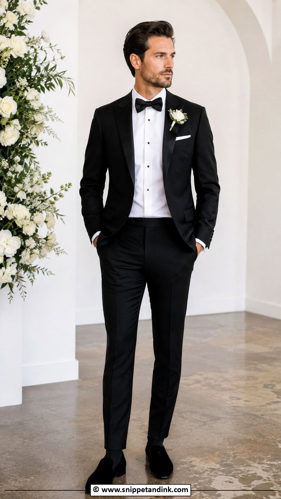 Black Tuxedo With Loafers Wedding - Snippet and Ink - 30 Black Tuxedo Wedding Ideas