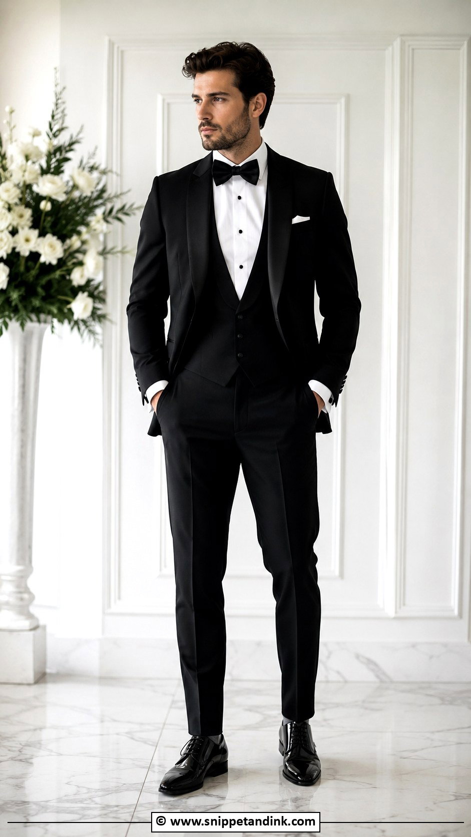 Black Tuxedo With Vest Wedding - Snippet and Ink - 30 Black Tuxedo Wedding Ideas