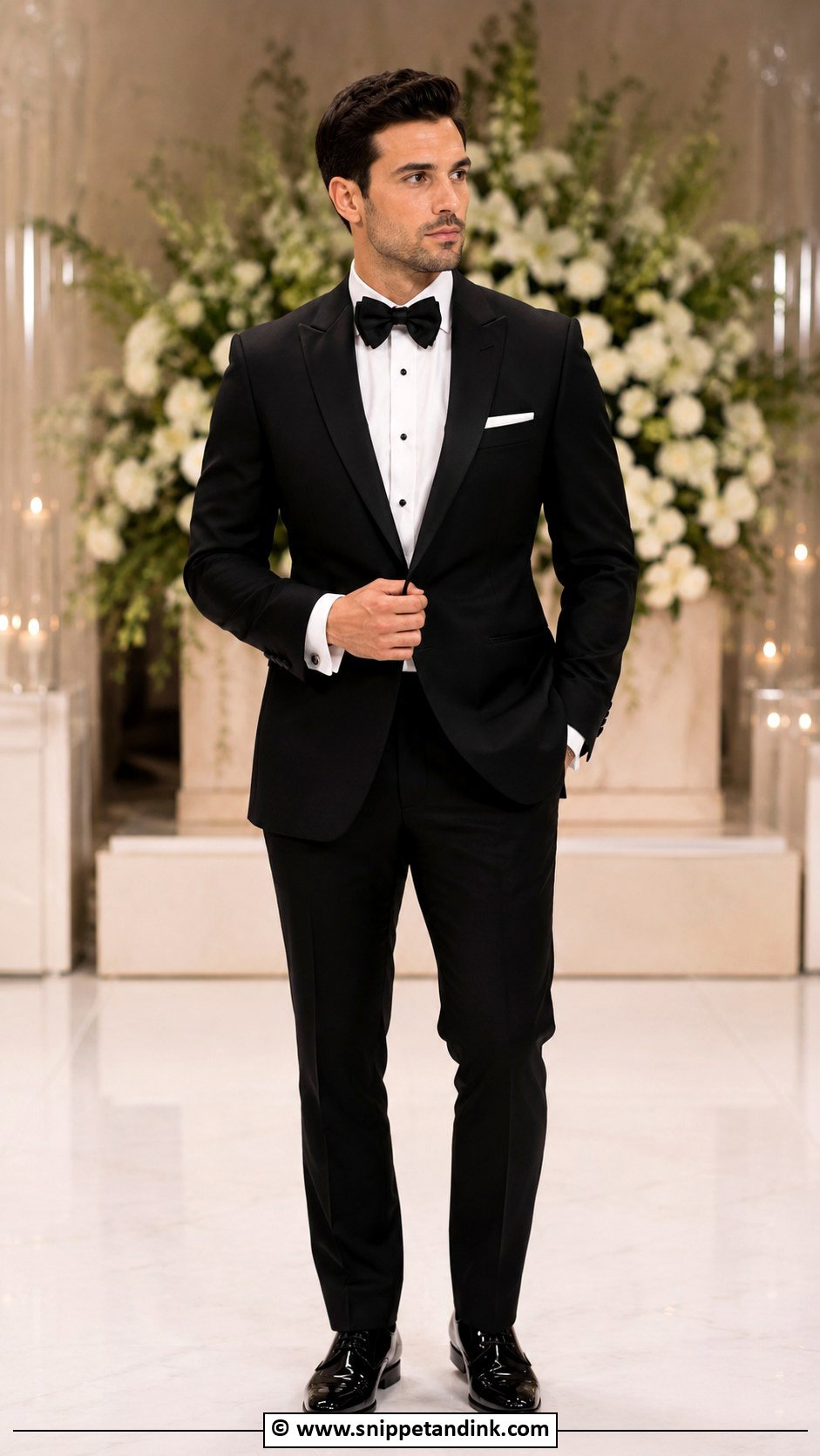 Black Tuxedo With White Shirt Wedding - Snippet and Ink - 30 Black Tuxedo Wedding Ideas