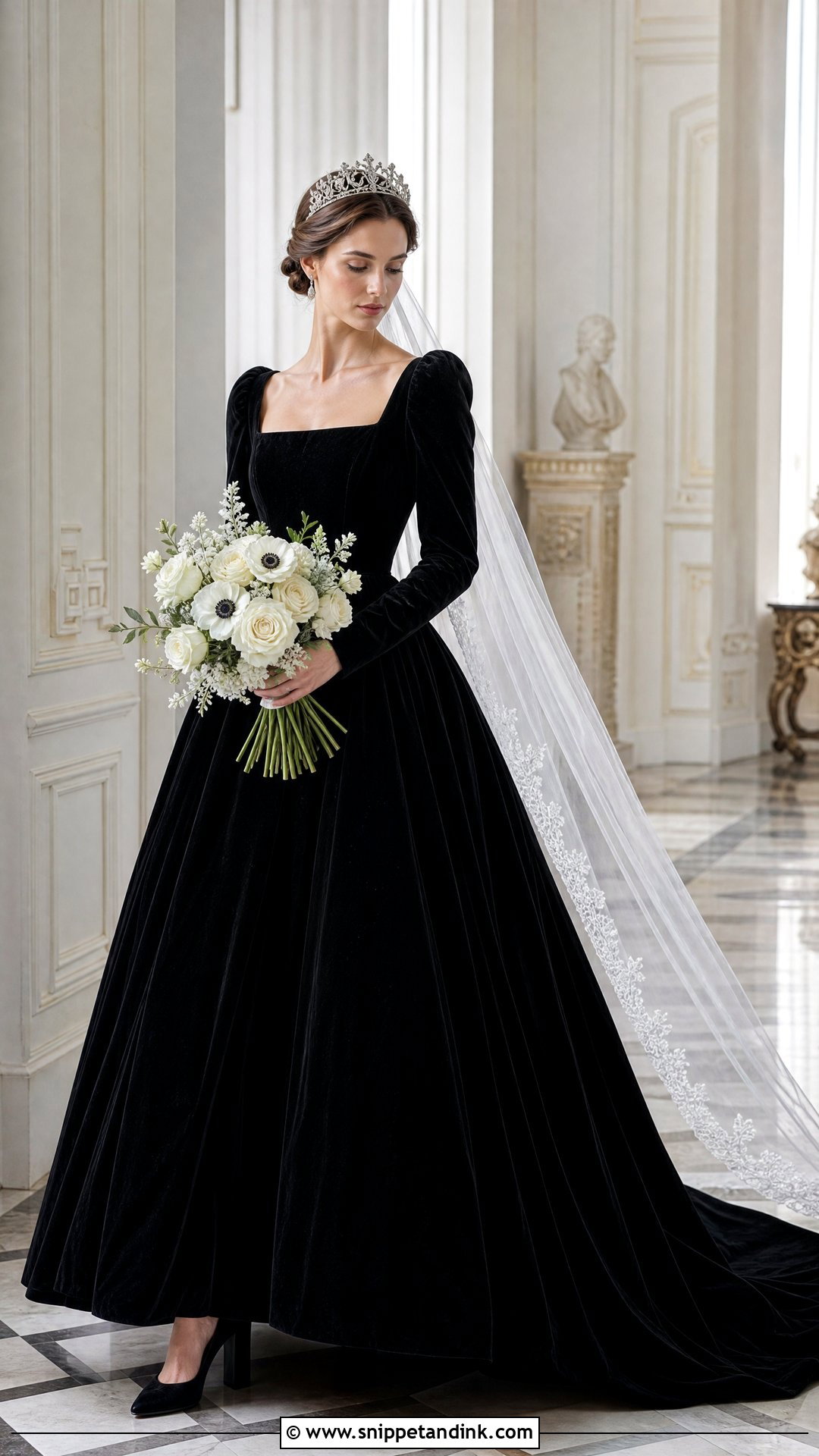 Black Velvet Princess Wedding Dress - Snippet and Ink - 20 Princess Wedding Dresses Black