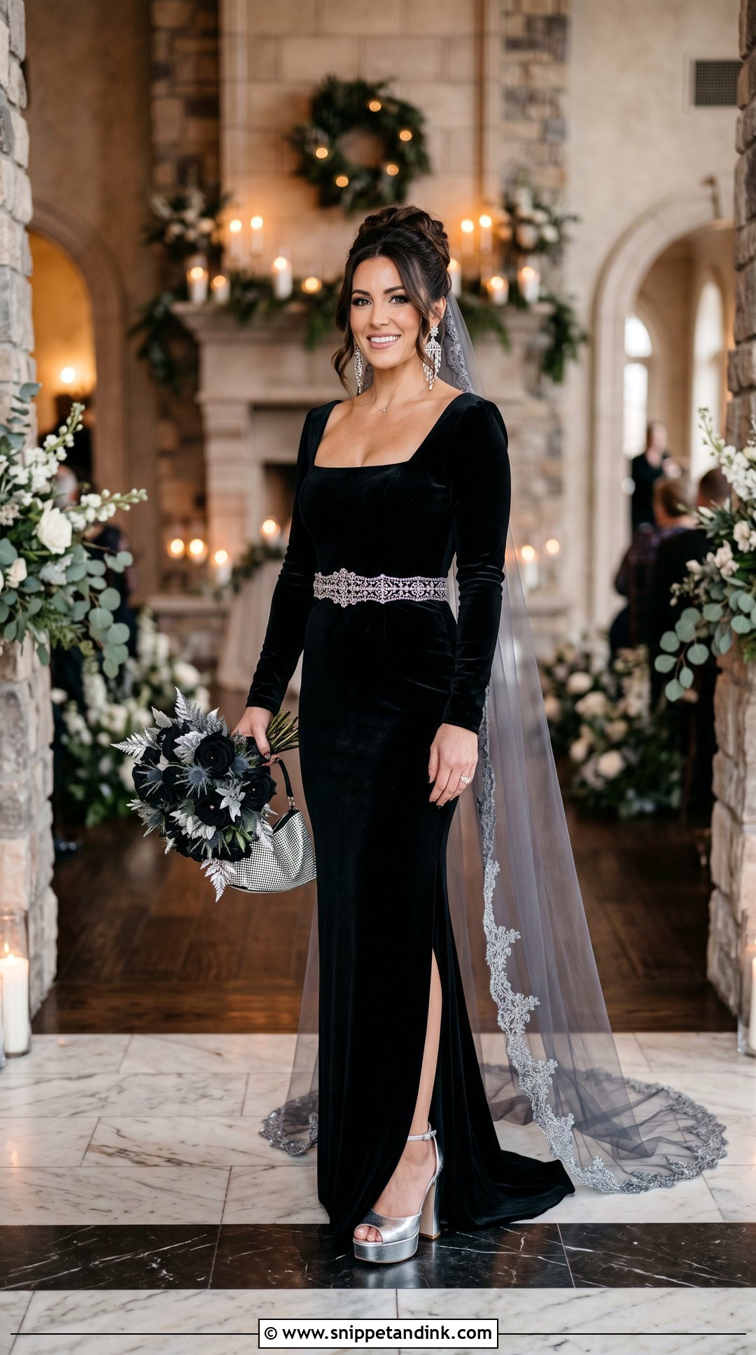 Black Velvet Rhea Ripley Wedding Dress - Snippet and Ink - 20 Rhea Ripley Wedding Dress Ideas