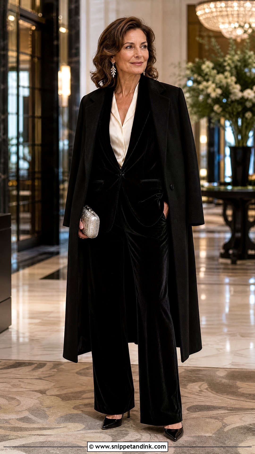 Black Velvet Suit Winter Wedding Outfit - Snippet and Ink - 20 Winter Outfit for Wedding Ideas