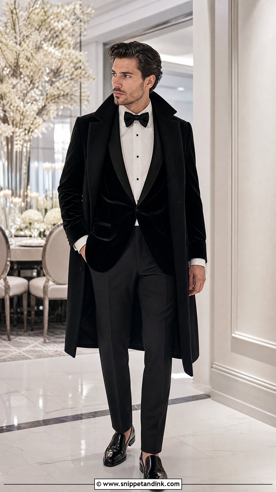 Black Velvet Tuxedo Winter Wedding Suit - Snippet and Ink - 20 Winter Wedding Suit Ideas